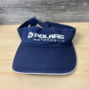 Polaris Hat Cap Strap Back Blue Visor Watercraft Boat Boating Outdoors